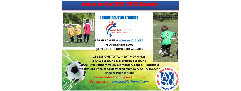 Registration Opens 6/17/22 for the 2022-2023 Season