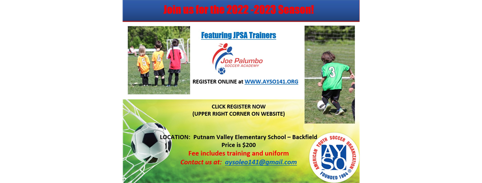 Registration for the 2022-2023 Season